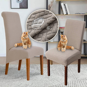 Kit Capas de Cadeira Impermeável - Tecido Jacquard